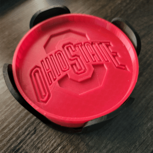 OSU drink coasters (4) and holder